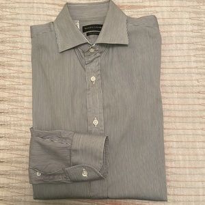 RL black Label grey stripe button down